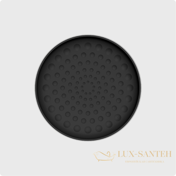 верхний душ aquame aqm8601mb, 1 режим, 300 мм, черный матовый