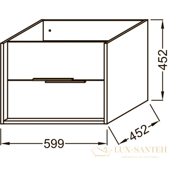 тумба jacob delafon vivienne eb1506-e52-e52 59,9 см, дуб табак