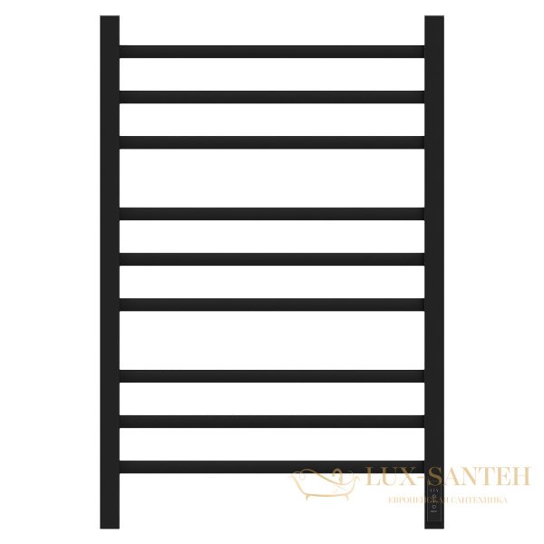 полотенцесушитель 500x800 электрический point вега pn71858b п9, диммер справа, черный