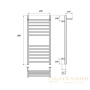 полотенцесушитель 400x800 электрический point аврора pn10148spe п11 с полкой левый/правый, хром