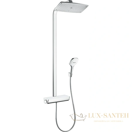 душевая стойка hansgrohe raindance e 360 27286400 showerpipe, ecosmart, белый - хром