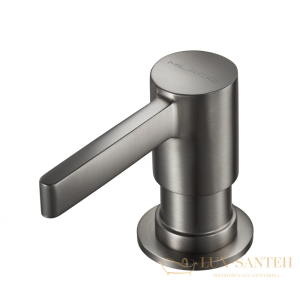 дозатор для жидкого мыла встраиваемый milacio mcu.933.gm, оружейная сталь