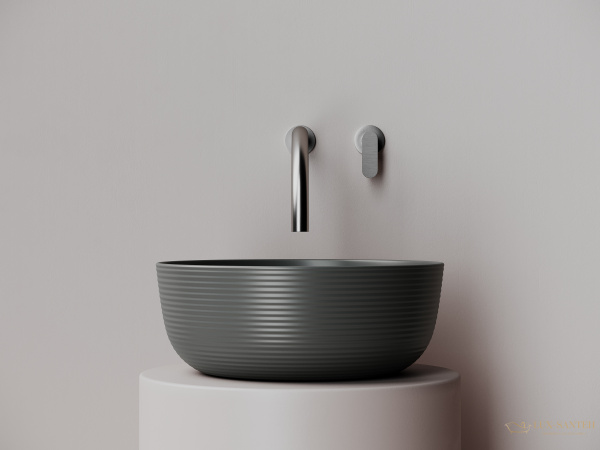 раковина накладная ceramica nova element cn6073mdh, 356*356*135 мм, антарцит темный матовый