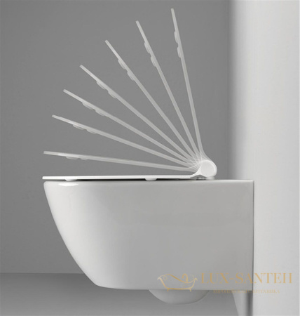 сиденье gsi pura slim ms86csn11 с крышкой soft close - quick release для унитазов из серии norm | pura, белый