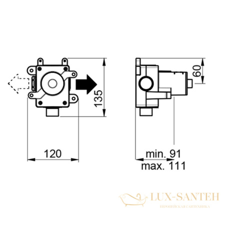 встраиваемая часть almar high flow e175501, запорного вентиля