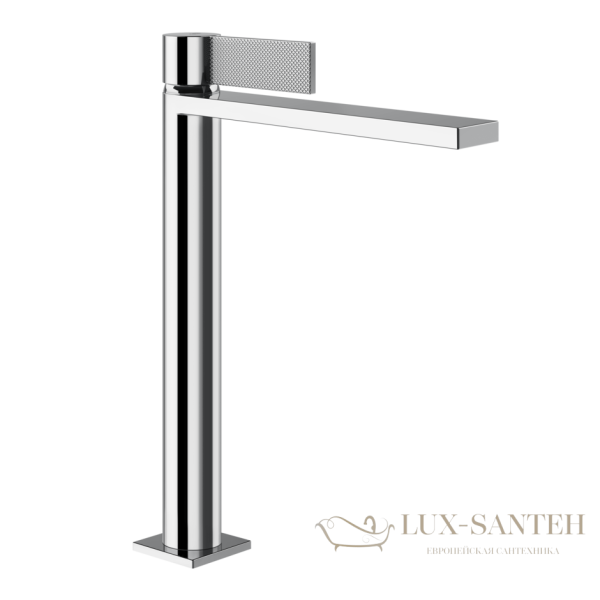 смеситель для раковины gessi inverso diamantato 73653.031, с донным клапаном, хром
