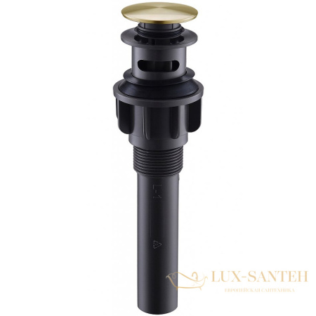 донный клапан belbagno bb-pcu-03-boro click-clack, брашированное золото