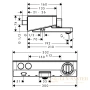 смеситель для ванны с термостатом hansgrohe ecostat select push 13151000, хром