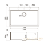 кухонная мойка omoikiri tedori 79-pl tetogranit х платина, 4993955