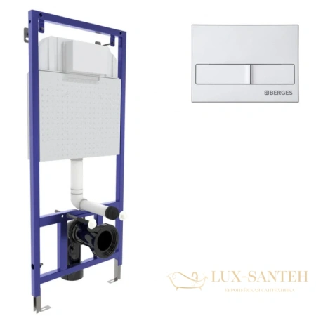 инсталляция berges line 040212 для подвесного унитаза 1150 мм berges novum l2, матовый хром