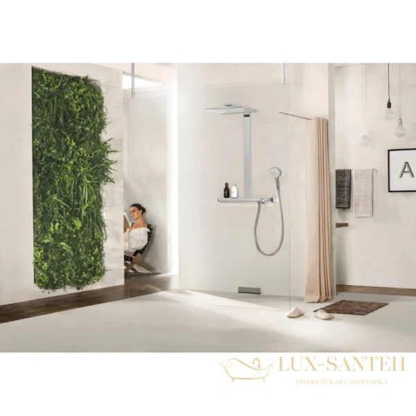 душевая стойка hansgrohe rainmaker select 460 3jet 27029400 ecosmart, с термостатом