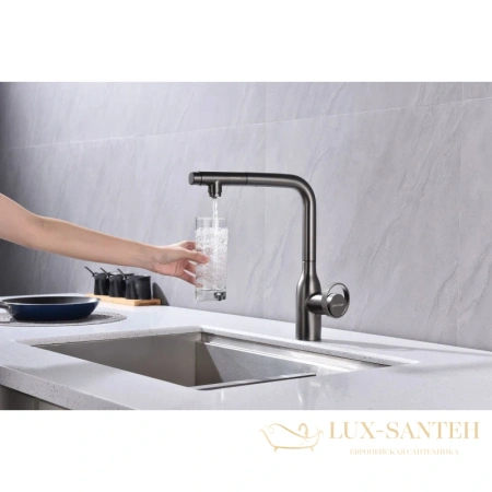 смеситель paulmark urban ur213104-b для кухни с подключением к фильтру, беретта