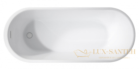 ванна акриловая свободностоящая abber ab9341-1.5, белый глянцевый