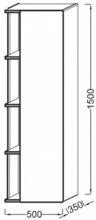 подвесная колонна jacob delafon terrace 150x50 eb1179d-g1c