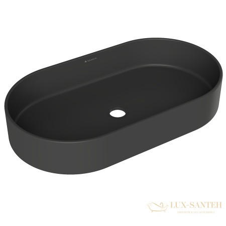 раковина накладная aqueduto espiral, esp0240, овальная 390*600, черный матовый