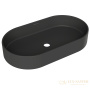 раковина накладная aqueduto espiral, esp0240, овальная 390*600, черный матовый