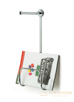 стойка stil haus 771/11ozio(08) под журналы + бумагодержатель круглой формы, хром