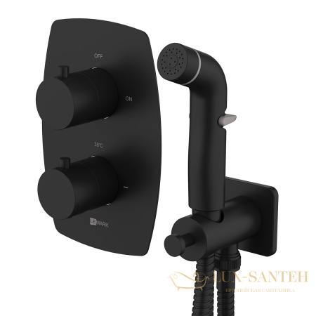 гигиенический душ lemark ursus lm7240bl, со встроенным термостатом, черный матовый