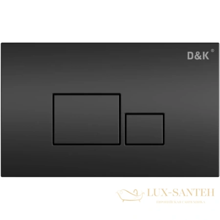 клавиша смыва d&k quadro db1519025 для инсталляции, черный матовый