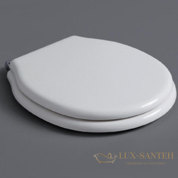 сиденье для напольного унитаза, simas londra, lo006 bi/cr, белый/хром (микролифт)