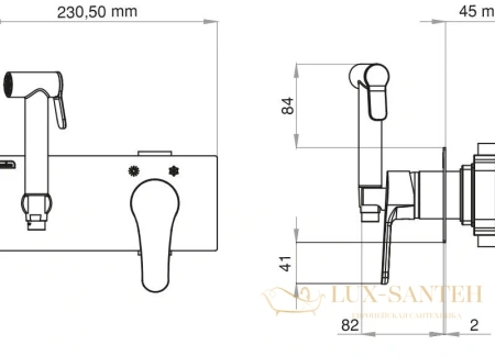 гигиенический комплект teska elsa pro btk6407, золотой