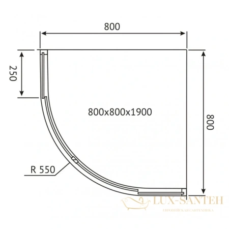 душевой уголок berges solo r 061101 80х80 см