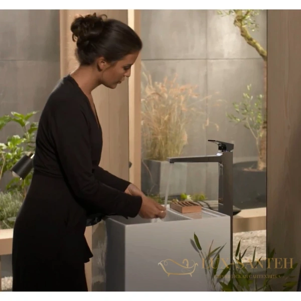 смеситель напольный для раковины hansgrohe metropol 32530000, хром