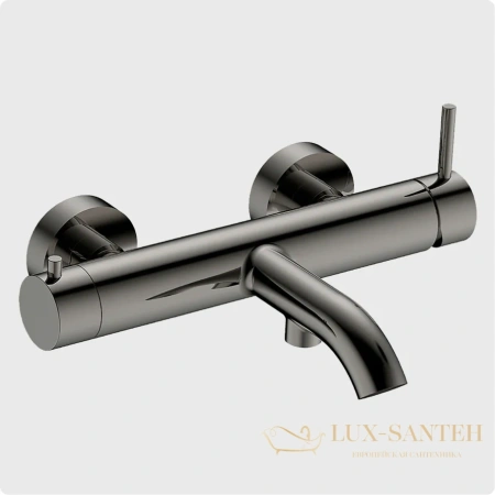 смеситель для ванны aquame siena aqm6212gm, оружейная сталь