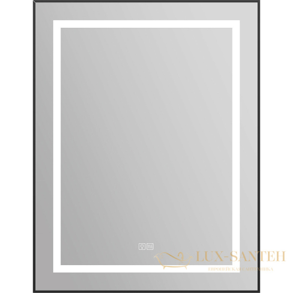 зеркало belbagno kraft spc-kraft-685-885-tch-warm-nero 68.5 см с подсветкой, с подогревом, с сенсорным выключателем, черный