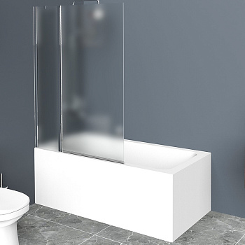 шторка на ванну belbagno uno uno-v-11-100/150-p-cr профиль хром, стекло рифленое 