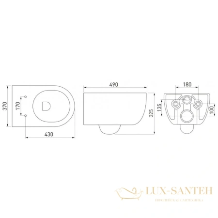 комплект: подвесной унитаз berges ego 047255 + система инсталляции berges novum f5, белый, клавиша soft touch черная