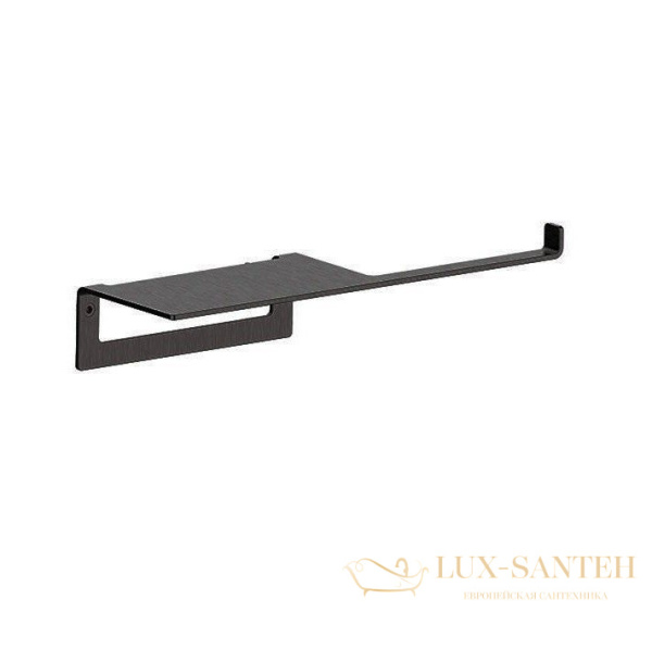 бумагодержатель с полочкой almar accessories e317000.ab, черный хром брашированный pvd