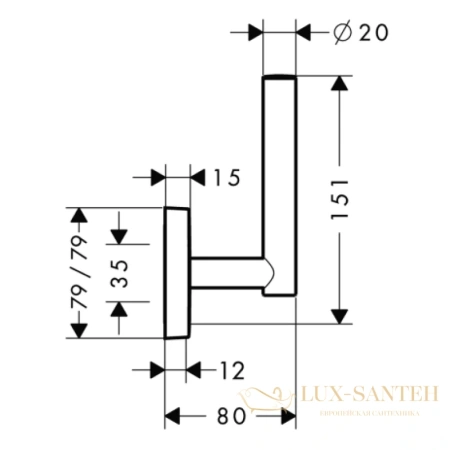 держатель бумаги hansgrohe puravida 41518000