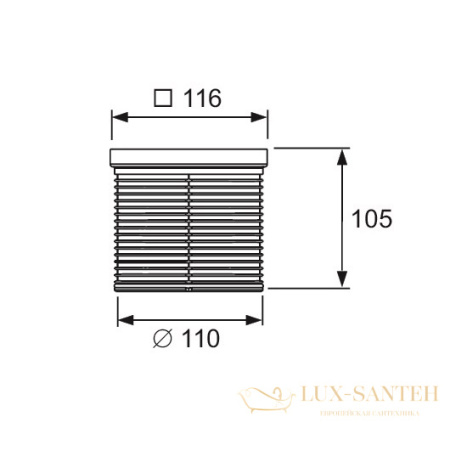 удлинитель верхней части трапа tece tecedrainpoint s 3660006 без фланца