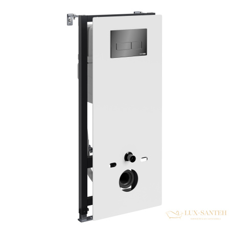 инсталляция для унитаза wasserkraft abens 20 20tlt.010.me.wh.pb03 с панелью смыва, черный глянцевый