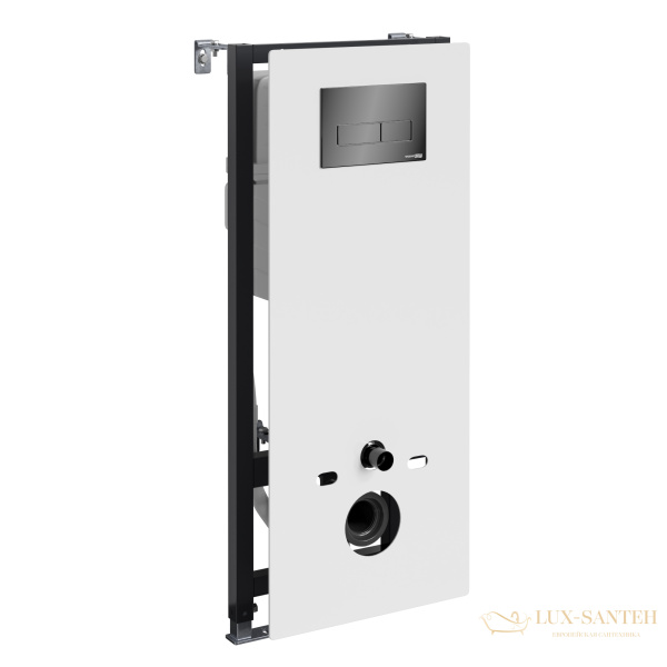 инсталляция для унитаза wasserkraft abens 20 20tlt.010.me.wh.pb03 с панелью смыва, черный глянцевый