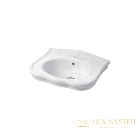 раковина подвесная disegno ceramica paolina pa07054101 с 1 отверстием под смеситель 71х54х27,5 см, белый глянцевый