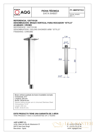 душевой комплект aqg bold 19bolec20402 с квадратным верхним душем 25х25 см и потолочным кронштейном 35 см, хром