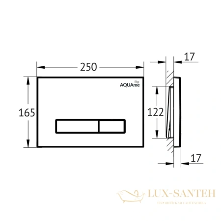 панель смыва aquame, aqm4103b, черный