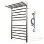 полотенцесушитель 400x800 электрический point аврора pn10148spe п11 с полкой левый/правый, хром
