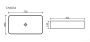умывальник чаша накладная прямоугольная черный матовый, ceramica nova element 705*380*122мм cn6054mb