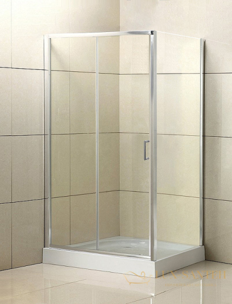 душевой уголок belbagno uno uno-ah-1-120/90-c-cr 120х90 см профиль хром, стекло прозрачное