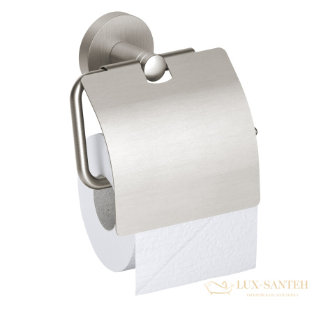 бумагодержатель с крышкой timo saona 13042/13, никель брашированный