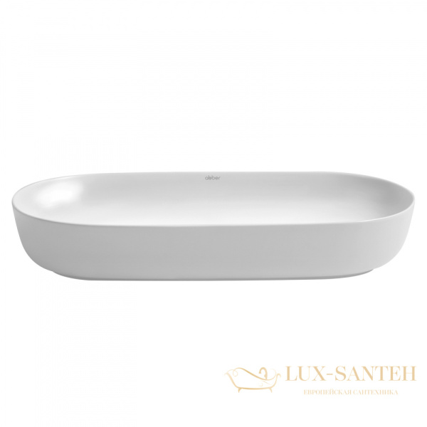 раковина накладная abber bequem ac2110, 80х40 см, белый глянцевый 