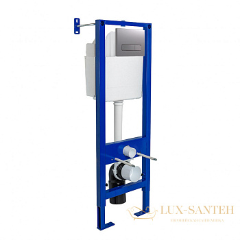 инсталляция berges atom line 410, 040344 для подвесного унитаза с панелью смыва, хром матовый