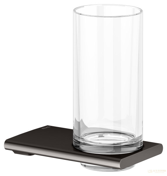 стакан хрустальный для зубных щеток подвесной keuco edition 400, 11550359000, титан черный шлифованный