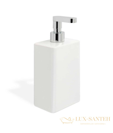 дозатор керамический stil haus living lv30ap(08) настольный с прямым носиком, хром-белая керамика