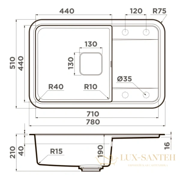 кухонная мойка omoikiri tasogare 78-ma 4993745 artgranit, марципан