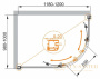 душевой уголок cezares anima anima-w-rh-2-120/100-c-cr-l 120x100 l профиль хром, стекло прозрачное