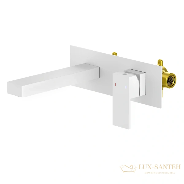 смеситель для раковины встраиваемый timo selene 2071/16sm, белый матовый